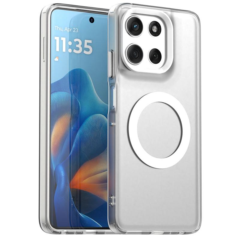 Magnetyczne etui do ładowania bezprzewodowego dla Motorola Moto G56 G86 Pokrowiec Kolory Cukierkowe Przezroczysta obudowa Fundas Coque