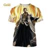 Moda Uomo Cool Kurosaki Ichigo Girocollo Casual Unisex Cosplay Maglietta Cool Anime Giapponese BLEACH Stampa 3D Maglietta Top