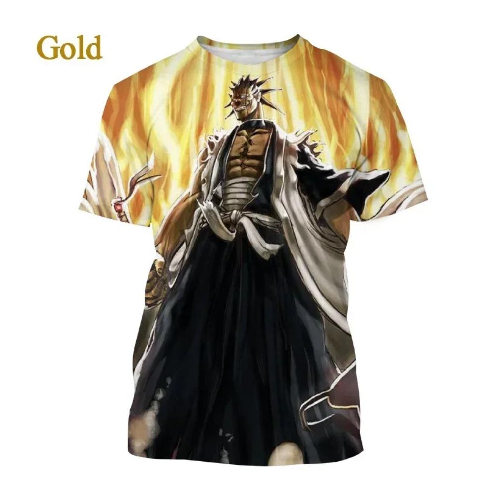 Moda Uomo Cool Kurosaki Ichigo Girocollo Casual Unisex Cosplay Maglietta Cool Anime Giapponese BLEACH Stampa 3D Maglietta Top