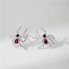 Arvaleff 925 Sterling Silver Halloween Spider Stud Earrings 14K Silver Plated.