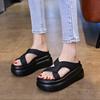 Fashion Women's Beach Sandals 2025 New Thick Bottom Soft Sole Dress Fashionable Summer Platform Outdoor Slippers Sandalias De Mujer