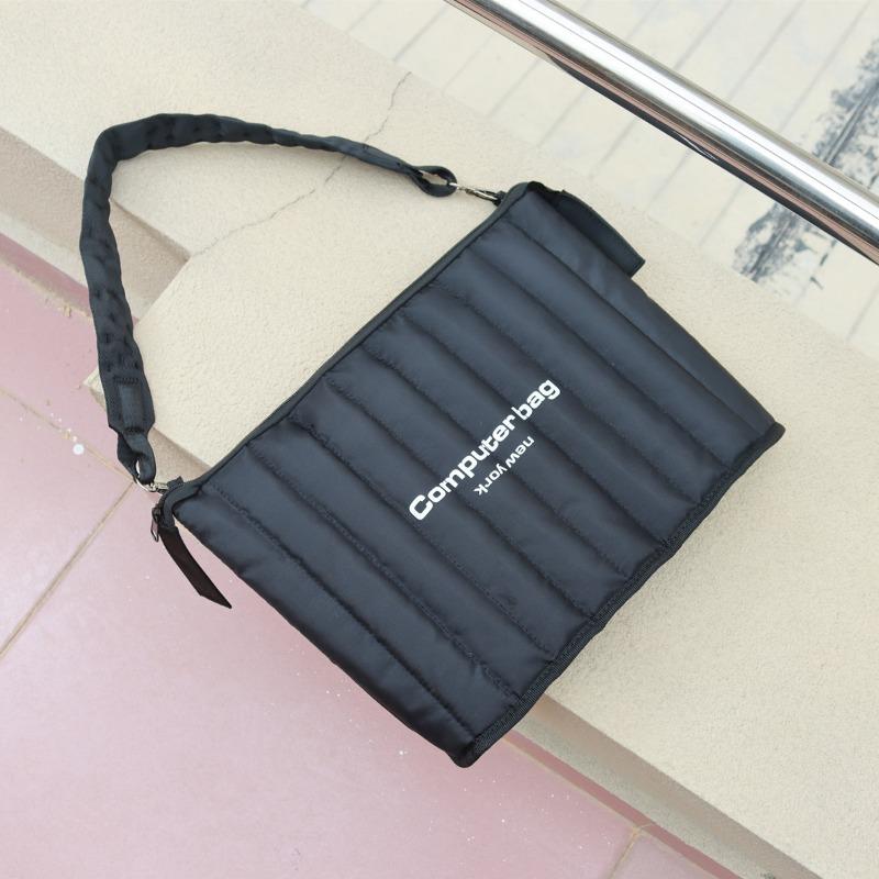 

Space cotton computer bag women s shoulder stripes shockproof and anti-filling protective notebook large-capacity compartment bag suitable for 13.3- 14.1inch computers