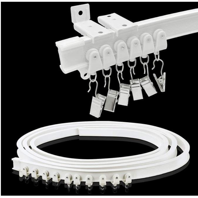 U-Shaped Bendable Curtain Track - 1/3/5/7 Meter Sliding Track