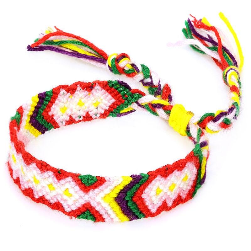 Bohemian Woven Friendship Bracelets for Women Girl Fashion Braided Handmade Tassels Wrap Boho Bracelets Adjustable
