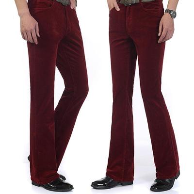 Pantalones acampanados de pana para hombre, pantalones acampanados de los años 60 y 70, pantalones Retro Vintage con corte de bota, hippie informal