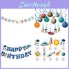 Space-themed Party Decorations Spiral Hangings, Flags, Cake Toppers, Wholesale Customization