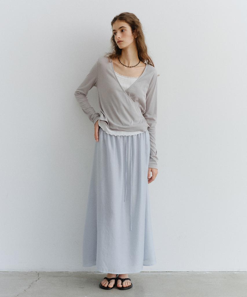 Yulago Charlotte Shirring Long Skirt
