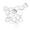 20pcs DIY Heart Shaped Pendant Stainless Steel Pendant with Hole Jewelry Making Accessory(Steel Color 6.5 X 7mm)