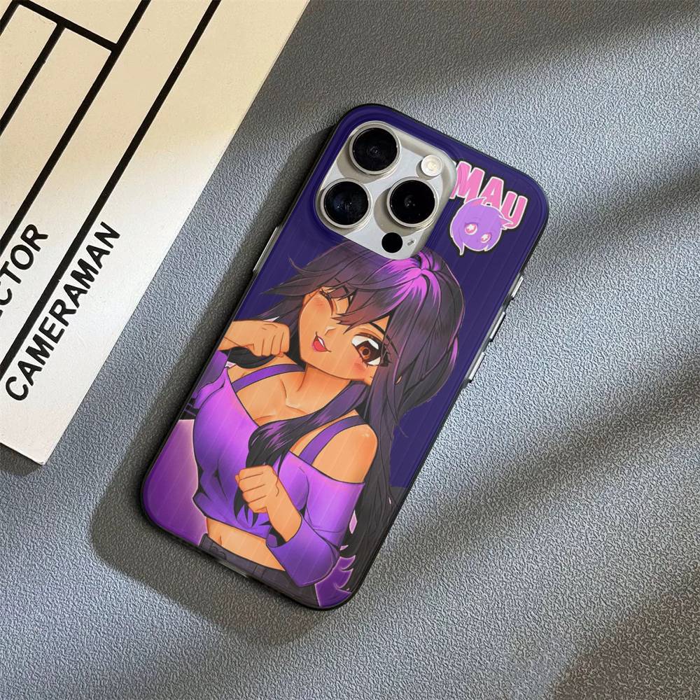 Aphmau Cute Girl Funny Phone Case For IPhone 16 15 17 Pro 11 12 13 14 Pro Max Plus Soft Ripple Silicone Cover Shell