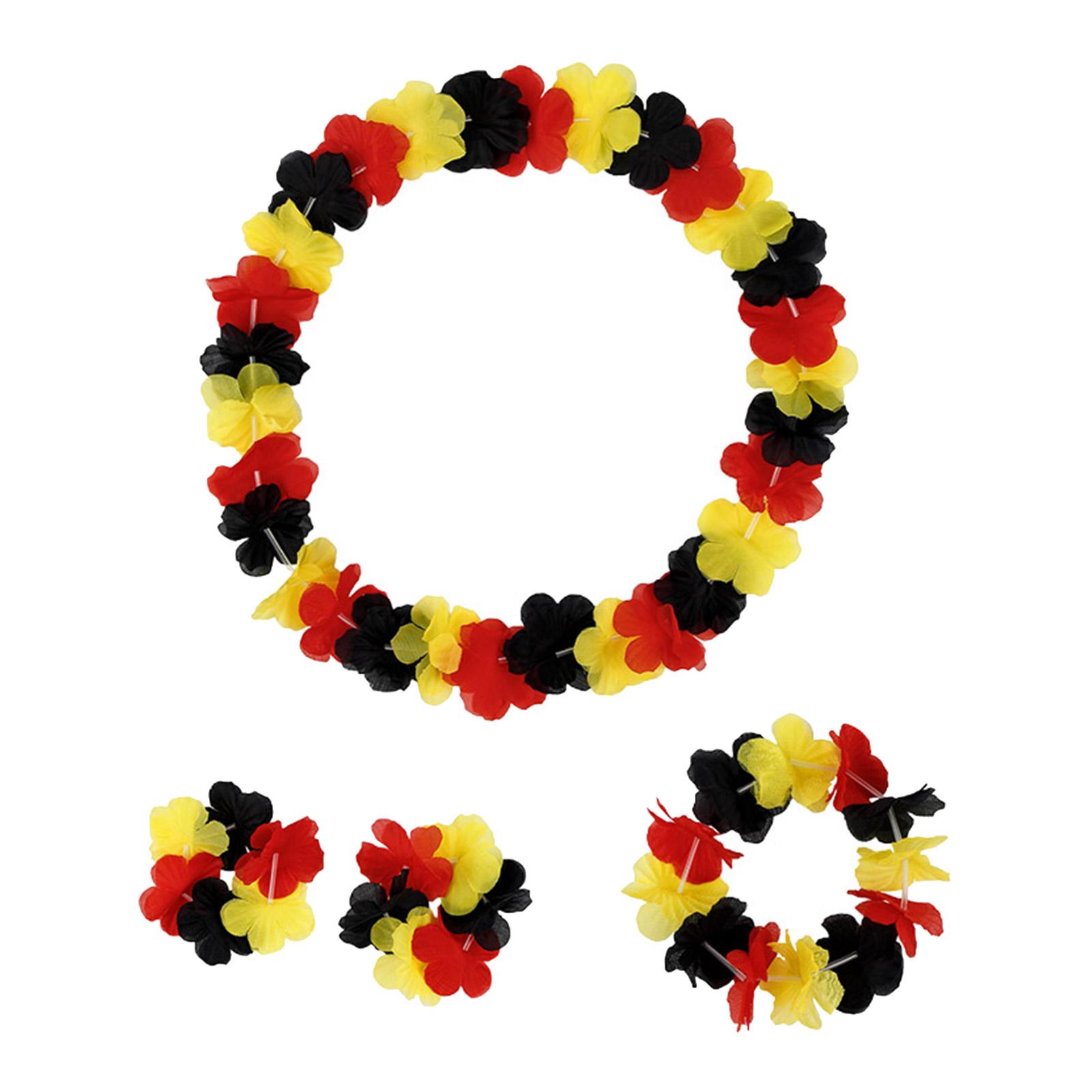 

Европейский набор украшений для болельщиков Красочное ожерелье, повязка на голову и браслеты Стильный аксессуар для футбольных энтузиастов