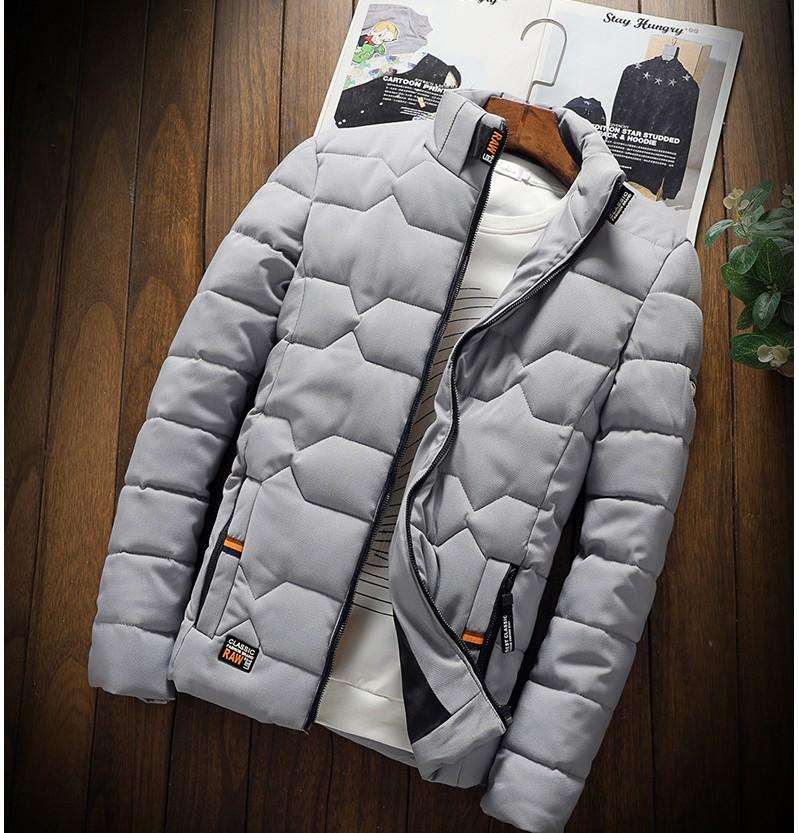 Men's Winter Jacket Standing Collar Warm Down Jacket Street Fashion Casual Brand Outer Men's Parka