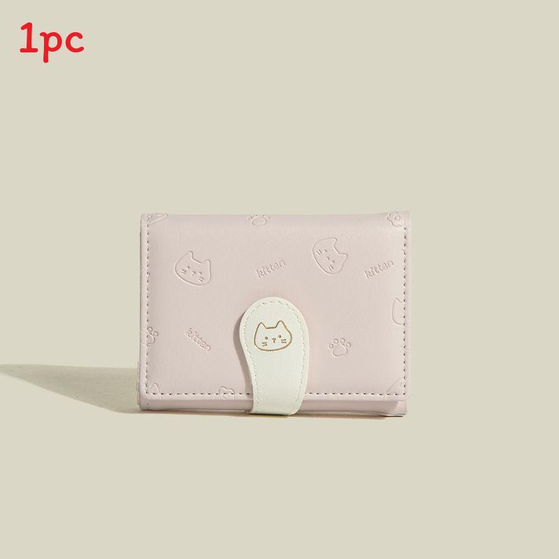 Pharaoh Egypt Cat Cartoon Short Wallet With Multiple Card Slots For Daily Use