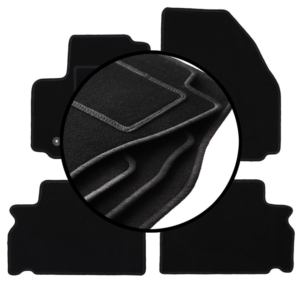Juego de alfombrillas de terciopelo para: Minivan Ford Galaxy MK2 (2006-2011)