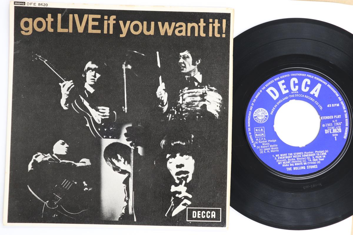 

7-дюймовая пластинка ROLLING STONES - Got Live If You Want It! DEF8620 DECCA 1965 UK Рок Б/У