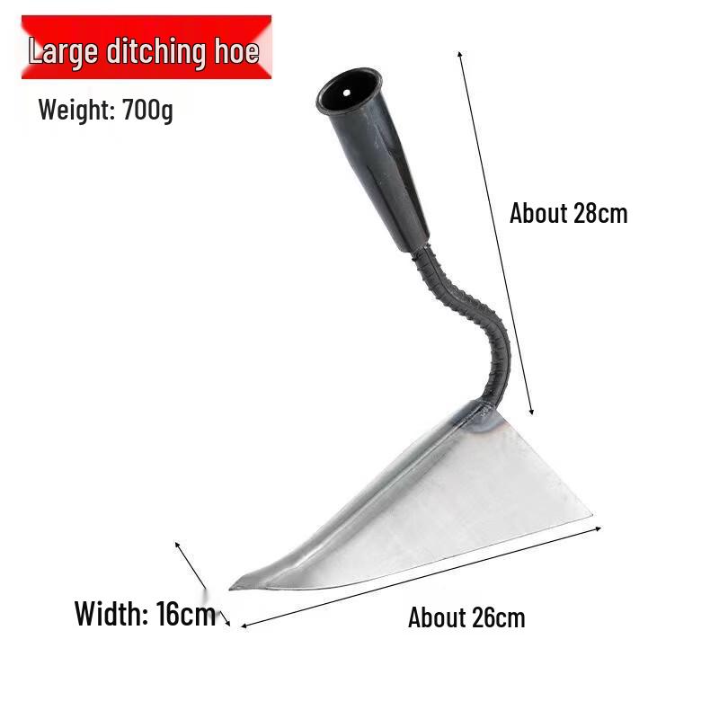 Manganese Steel Triangular Ditching & Weeding Hoe Head - 2 Pack CN plug (adapter included)