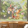 Easter Egg Tree Stickers Self Adhesive Window Wall Decoration for Easter Home Party Spring Festival