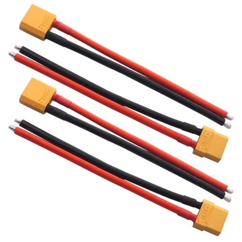 GTIWUNG 2 Pairs XT90 Connectors, XT-90 Male and Female Connectors, XT90 Male and Female Bullet Connector Plugs for RC LiPo Battery (15CM 12AWG Silicon