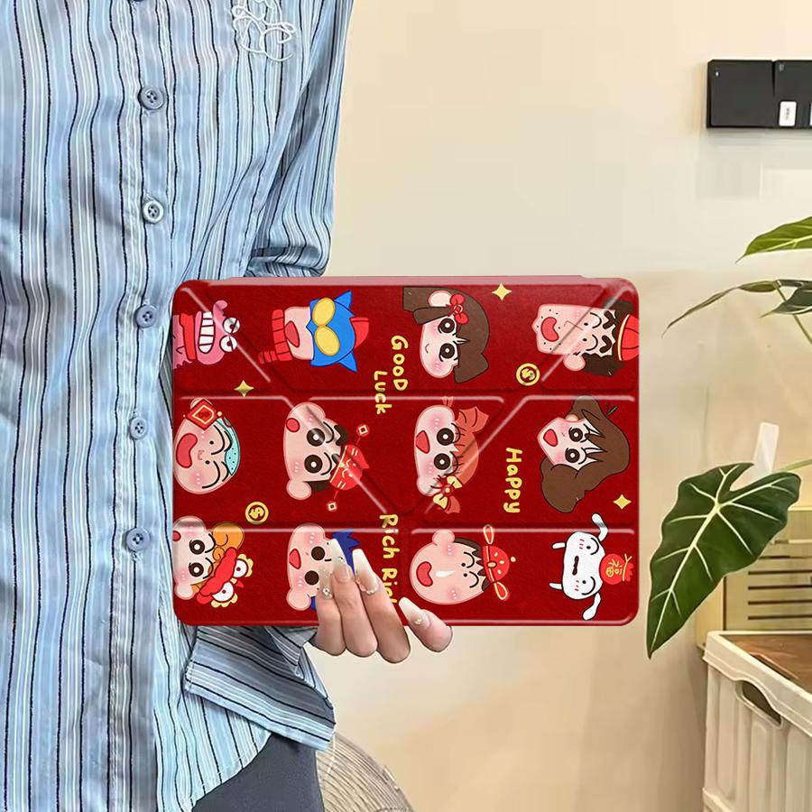 Cute Cra-yons Shin-chans Anime Tablet Case For iPad Pro 11th 10th 9th 8th 7th 12.9inch Air 4 5 M3 M2 1 2 M4 11inch Mini 6 7 Pro