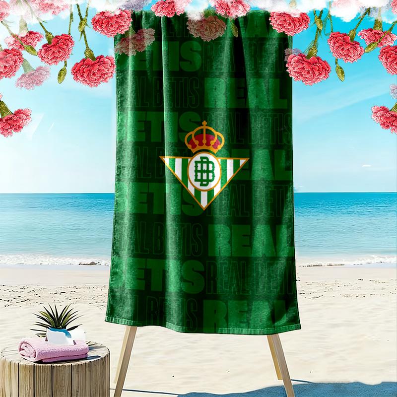 Real Betis Balompié Print Beach Towel, Large Soft Quick Dry Towel for Beach Camping Swimming