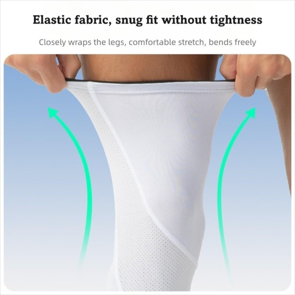 1 Pair UV Protection Full Length Leg Sleeves Sports Compression  for Men Women, Running, Basketball