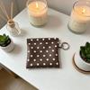 Pu Leather Spring-Loaded Polka Dot Coin Purse With Key Ring Compact Design For Storing Coins Cards Keys Daily Use