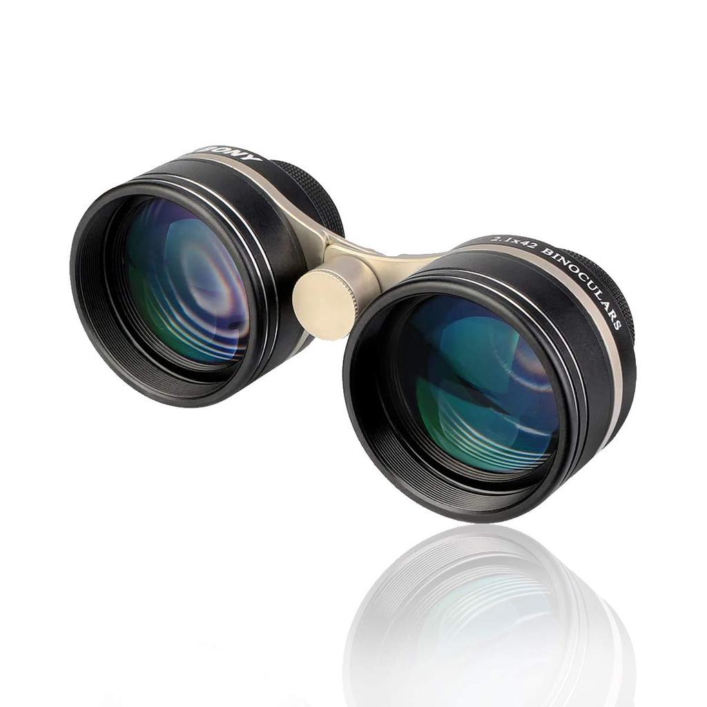 SVBONY SV407 Binoculars, 2.1x42mm Telescope, High Magnification, Stargazing Binoculars, FMC, IPX6 Waterproof, Ultra-Wide Field of View, Carrying Case
