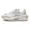 Li Ning Fang Yuan Premium Antideslizantes Transpirables Zapatillas Casuales de Caña Baja para Mujer Gris Blanco AZGS006-6