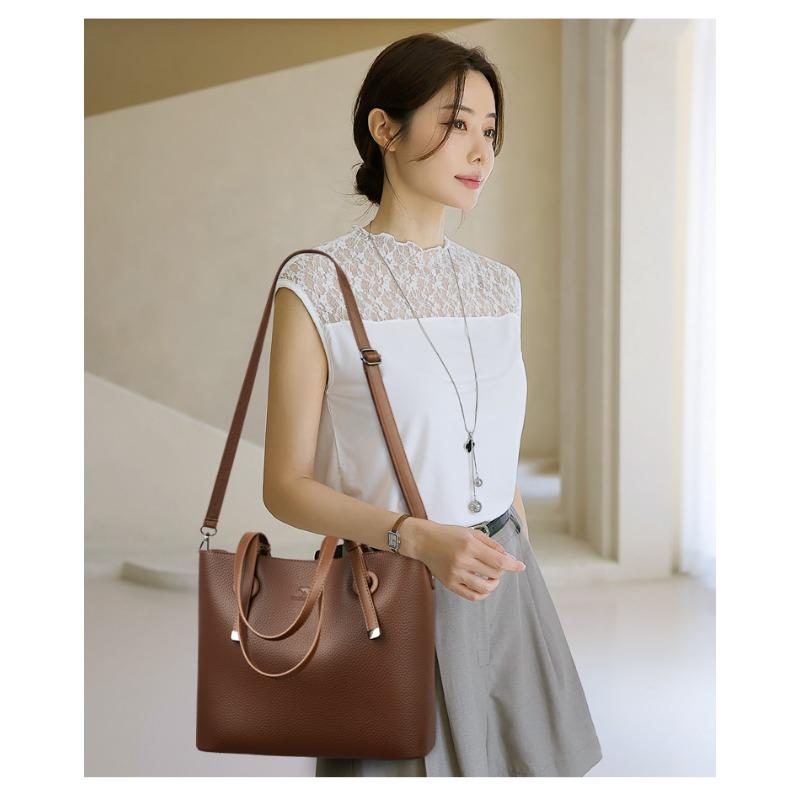 Damen Minimalistische Tragetasche, Schultertasche mit großem Fassungsvermögen, Retro Tragetasche, Damenhandtasche, Modische Alltags-Schultertasche