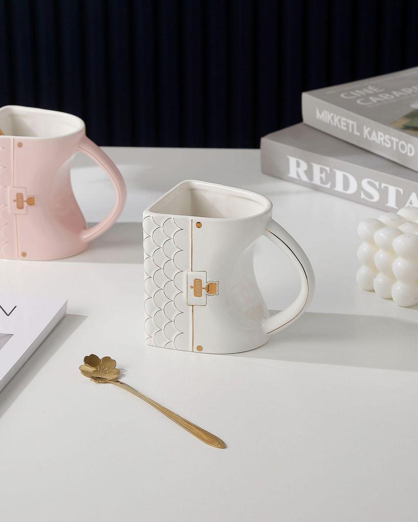 Elegant Ceramic Mug Set: Unique Handbag Design for Office or Home Use