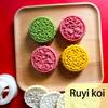 Functional Mooncakes Molds Set 4 Stamp Mooncakes Maker Delicate 3D Textured Pattern for Pastries Treat Designs