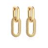 Trendy Double Hoop Oval Ear Cuff with Full Crystals Unique Fashion Earrings for Women