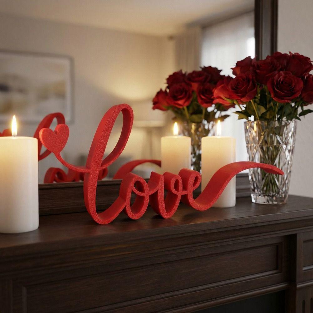 3D Love Models Decoration Wedding Letter Love Ornament Valentine's Day Love Ornament  Home Decor