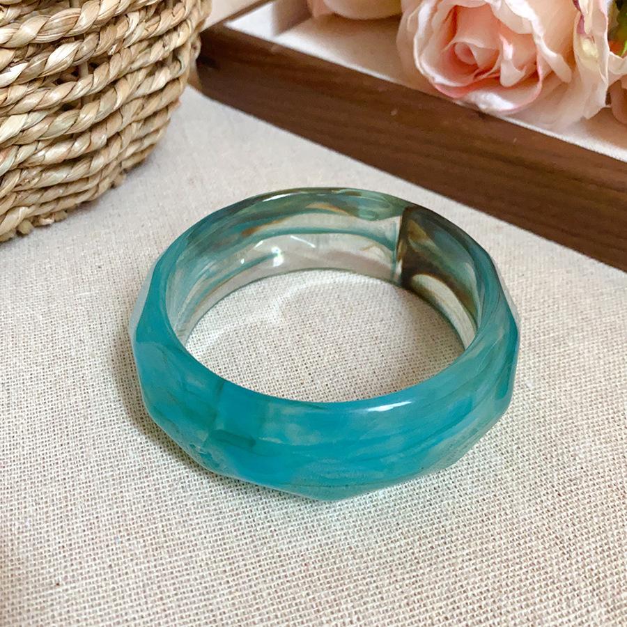 32 Style Acrylic Resin Bangles for Women Retro Punk Coffee Smudging Bangale Personality Irregular Wide Wristband Party Jewelry M