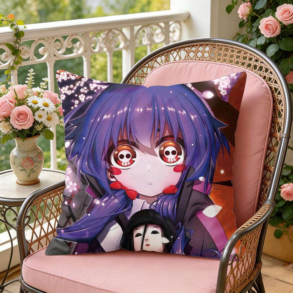 Dark GGathering Anime Cushion Cover Soft Plush Throw Pillow Cover DoubleSided Decorative Cushion Case Sofa Bedroom Home Decor
