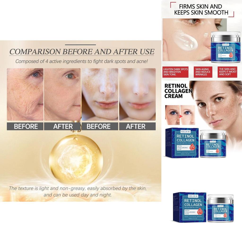 Eelhoe Retinol Collagen Cream For Smooth Radiant Skin Reduces Fine Lines And Dark Spots