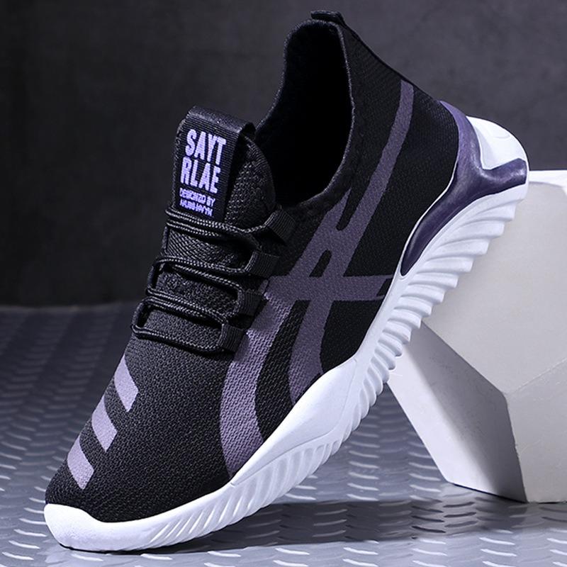 Spring and Autumn Men's Casual Shoes Breathable Running Sports Men's Single Shoes Soft Sole Lightweight Mesh Shoes Student