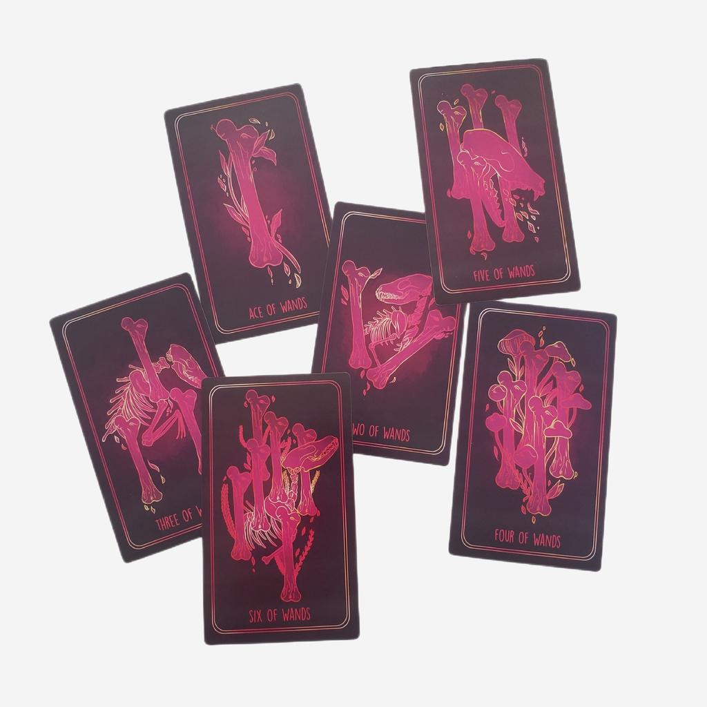Bone Tarot Deck 12x7cm 78 Cards with Paper Guidebook English Edition Board Games Playing Cards