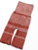 Warm and cozy length pants for stomach and 5-minute thighs, brick-colored, M-L