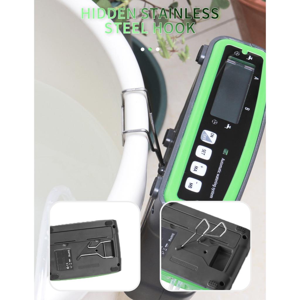 Sistem automat de udare cu pompă dublă pentru 20 de plante în ghiveci Kit de irigare cu program programabil pentru 30 de zile