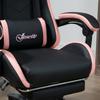 Office Chair, Gaming Chair, 1 Headrest, 1 Lumbar Support, Pink + Black
