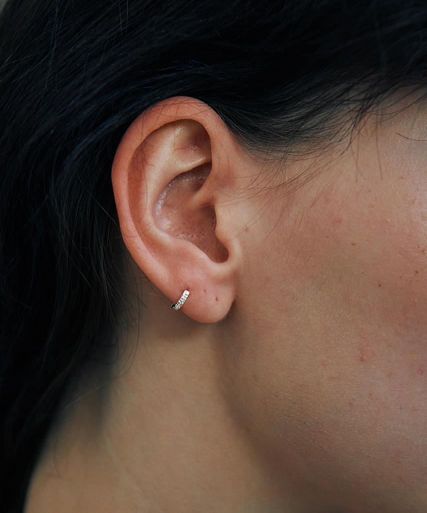 Verte [925 Silver] Deux.Silver.222 / Mini Dew Earring