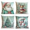 ANew Mint Green Christmas Pillow Case Festive Decoration Home Sofa Pillow Case
