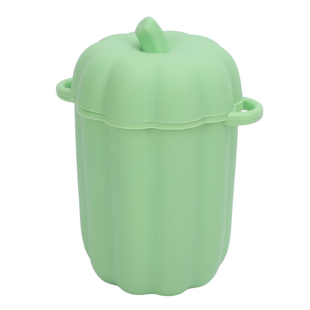Pumpkin Shape Bacon Grease Strainer Bin Collector Kitchen Tool Silicone Grease Container with