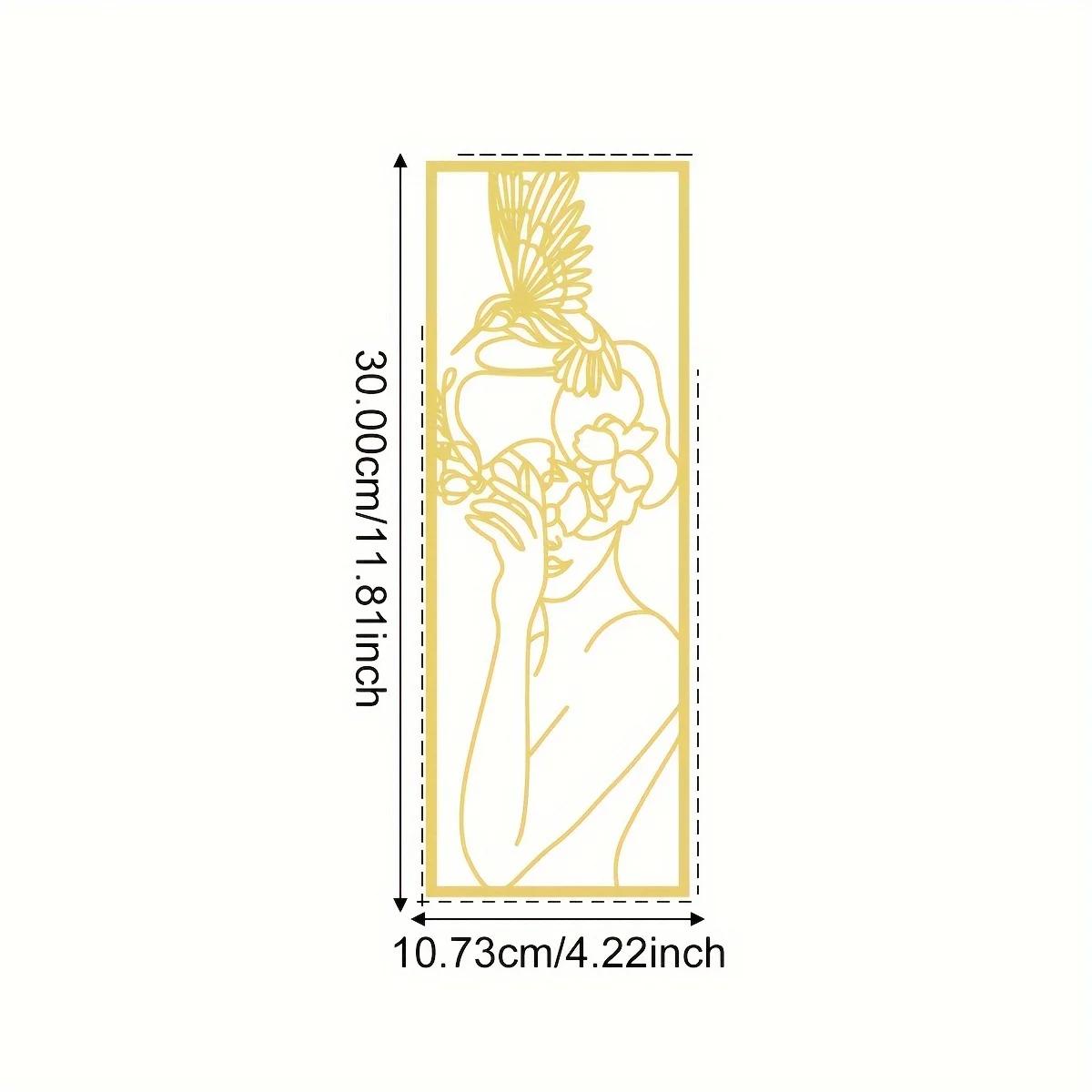 

Golden Woman Металлический настенный декор Элегантное геометрическое настенное искусство, стильные металлические знаки, идеально подходит для уникальных металлических настенных украшений светло-зеленый