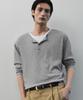 Beulleieo Double Layering Ribbed Henley Neck T-Shirt [M.Grey]