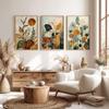 3pcs Frameless Bohemian Plant Wall Poster Modern Minimalist Wall Decor Living Room Flower Living Room Abstract Flower Printing