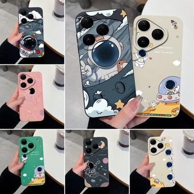 Case For Huawei Pura 80 Pro Nova Y61 Y70 Y72 Y90 4E 5T 6 7 8 9 SE Cute Astronaut Phone Cover Soft Silicone Anti Drop Protective Shell For Huawei Cases