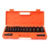 10-32mm 1/2" Inch Drive Deep Impact Metric Socket Set Air Garage Sockets 15pc Black