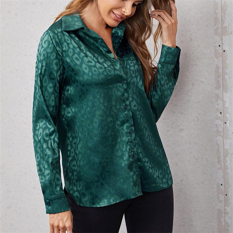 Blusas mujer de moda 2022 léto potištěný šifon hedvábí Top dámské košile Dámská košile Halenky topy Dlouhý rukáv Elegantní žena