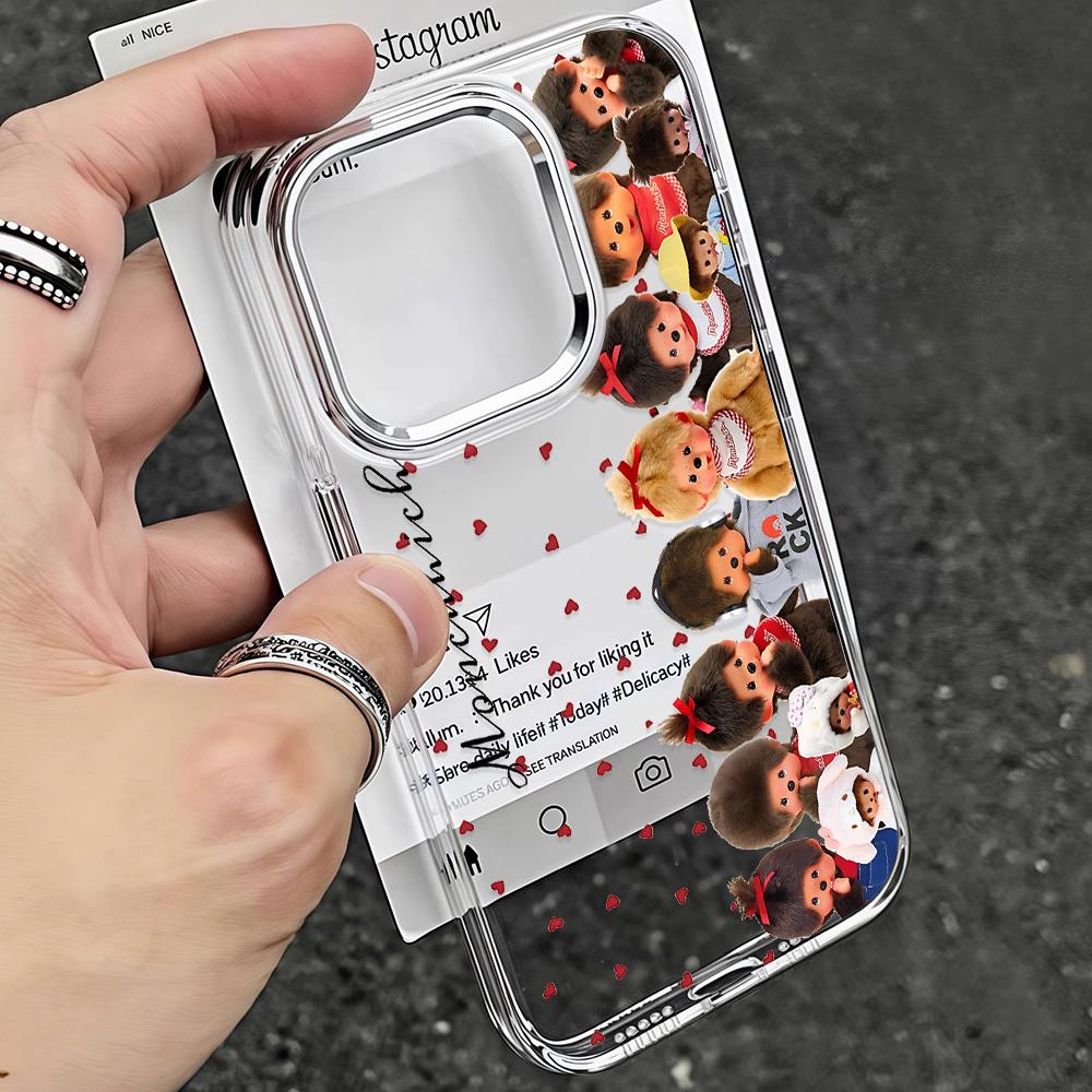 Cute Monchhichis New Ins Phone Case For Xiaomi Redmi Note A5 A3 15 14 13 14c 13c 12 11 12s 12c 10c 10 9 Pro Plus 4G 5G Cover